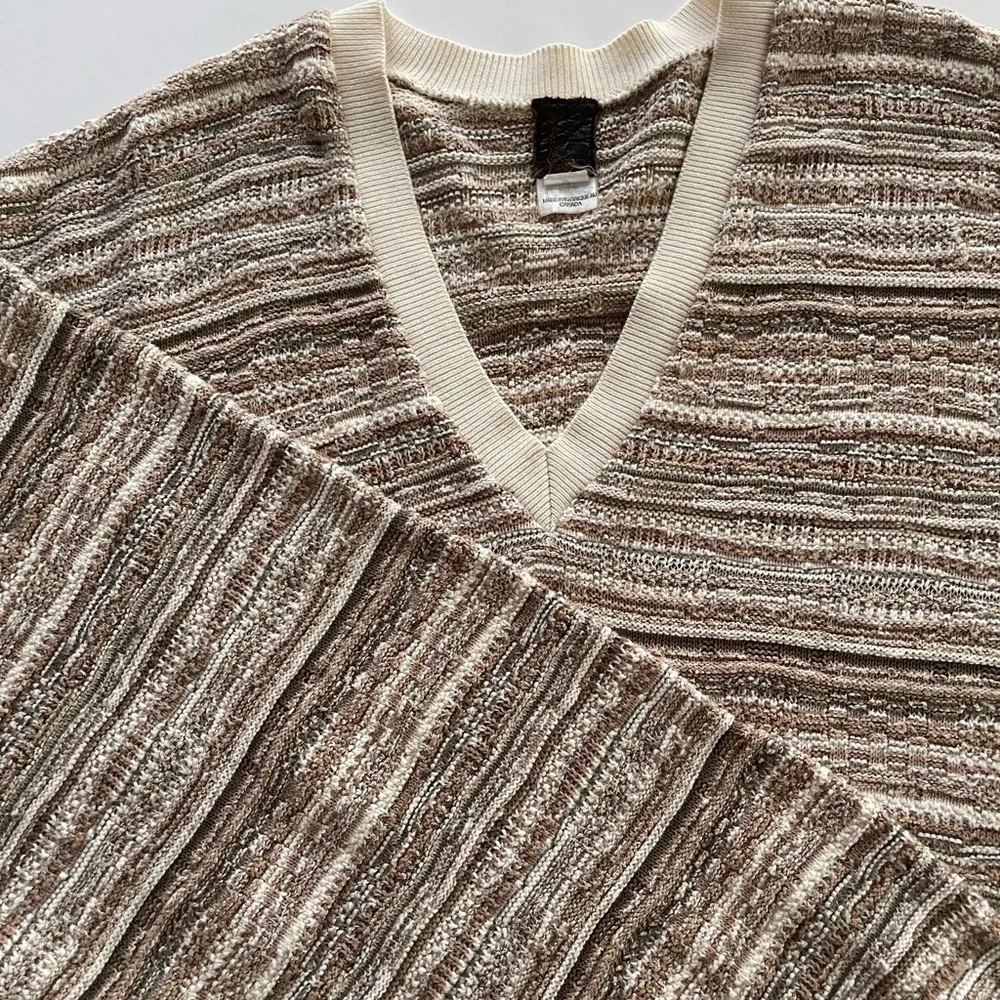Tundra Cotton V Neck Sweater Large Coogi